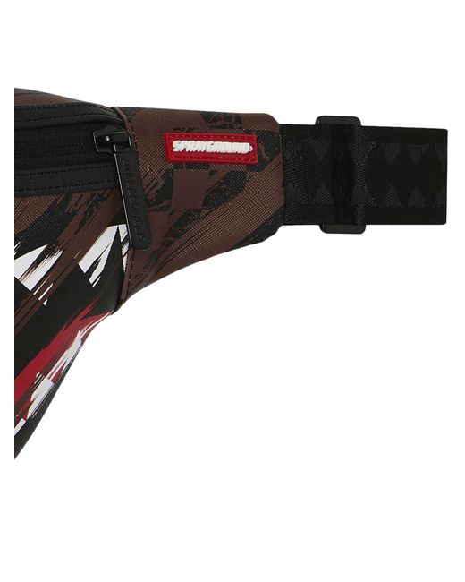 Sprayground Black Smeared Grunge Savvy Crossbody Bag for men
