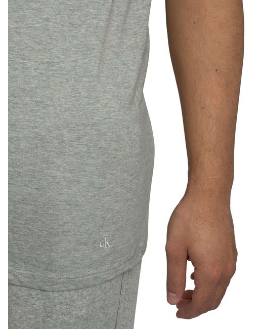 Calvin Klein Blue 3 Pack Lounge Classic T-shirt for men