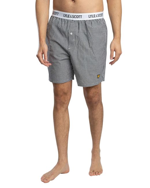 Lyle & Scott Black Kyle Short Pyjama Set for men