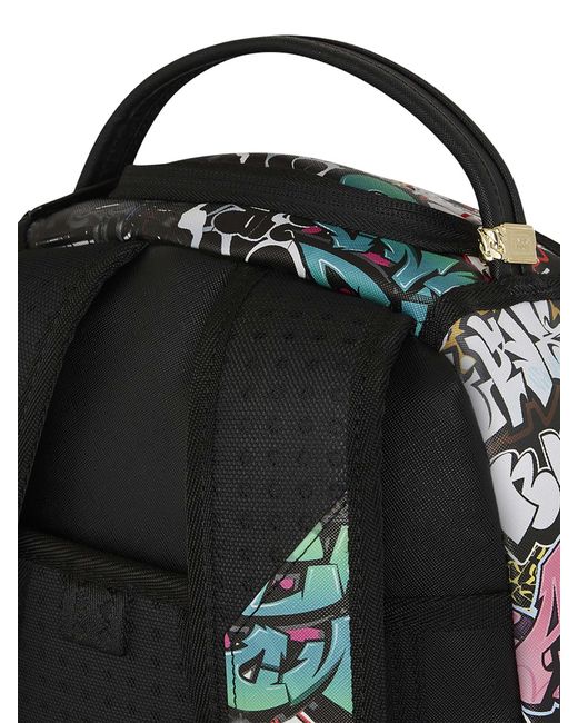 Sprayground Black 20l Split Cybershark Backpack for men