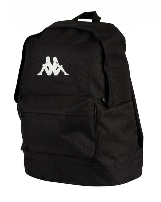 Kappa Rubber Black/white Banda Backpack for Men | Lyst