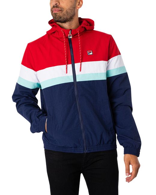 Fila Blue Shaan Colourblock Zip Jacket for men