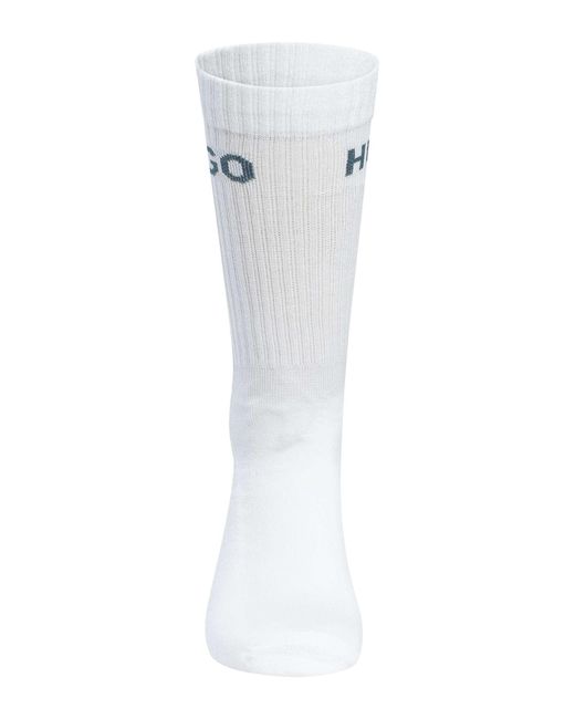 HUGO White 6 Pack Quarter Socks for men