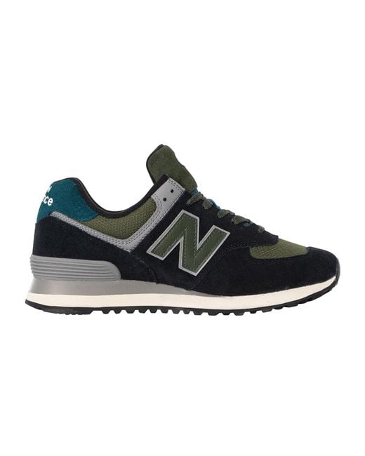 New balance black sales suede trainers