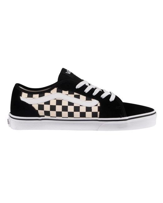 Vans Filmore Decon Checkerboard Canvas Trainers in Black for Men