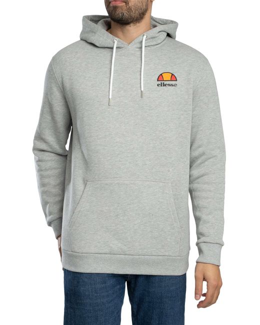 Ellesse Gray Logo Pullover Hoodie for men