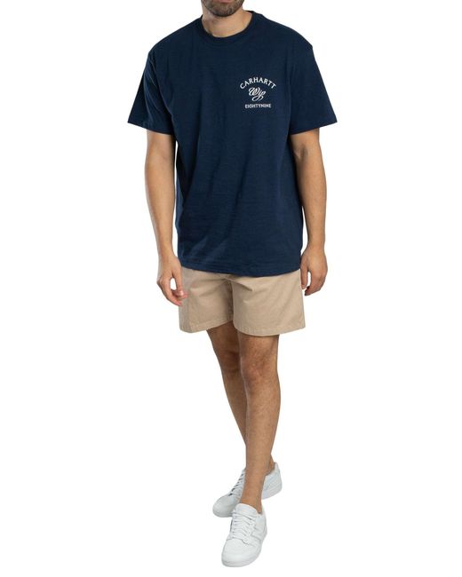 Carhartt Blue Eightynine Back Graphic T-shirt for men
