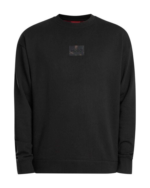 HUGO Black Daylo Box Logo Sweatshirt for men