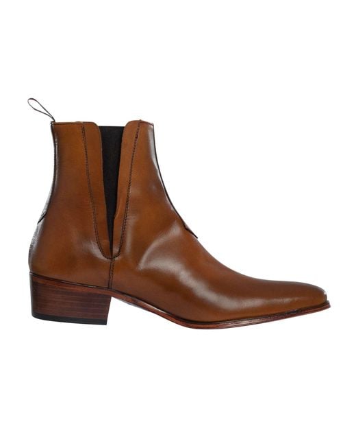 Jeffery West Brown Carlito Leather Boots for men