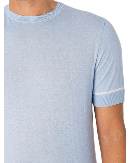Antony Morato Blue Malibu Knitted T-shirt for men