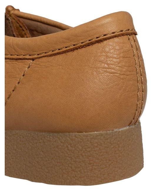 Clarks Brown Wallabee Evo Leather Trainers for men