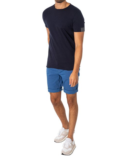 Replay Blue Box Sleeve Logo T-shirt for men