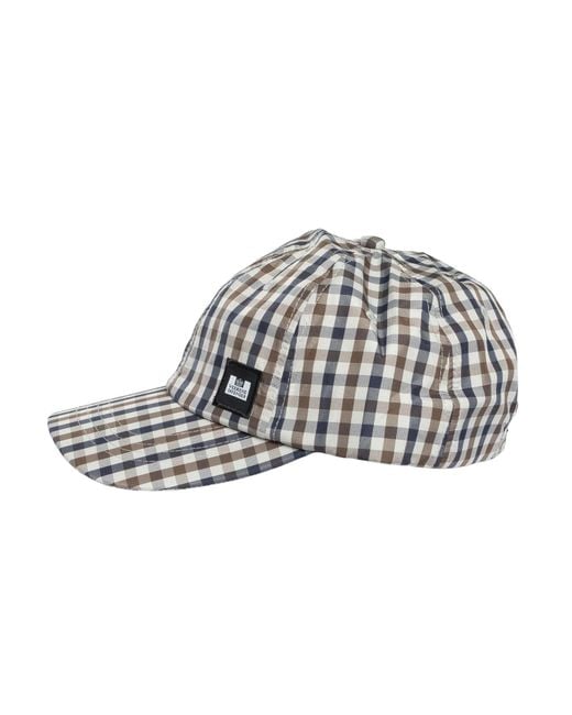 Weekend Offender Natural Mid House Check Cap for men
