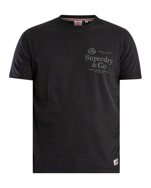 Superdry Black 1954 Company Relaxed T-shirt for men