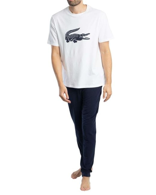 Lacoste Blue Graphic Pyjama Set for men