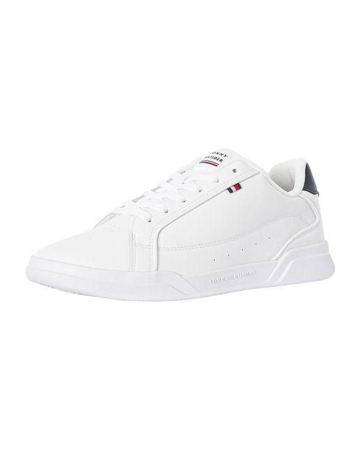 Tommy Hilfiger White Low-top Cupsole Leather Trainers for men