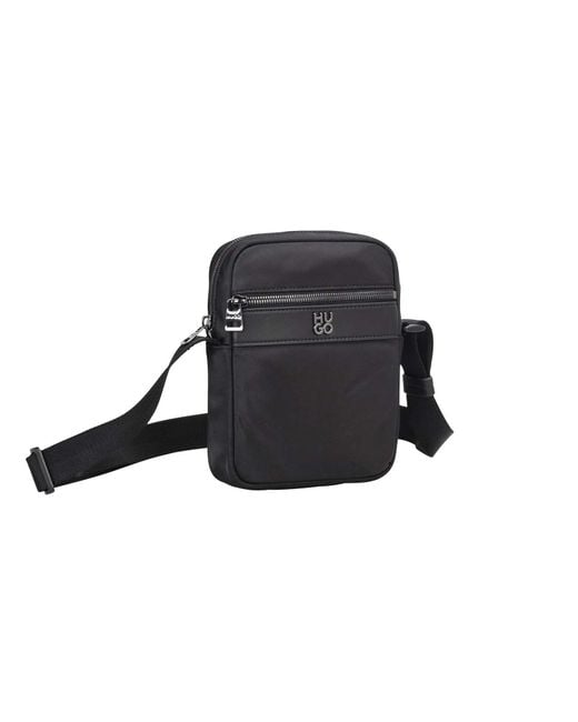 HUGO Black Quantic Crossbody Bag for men