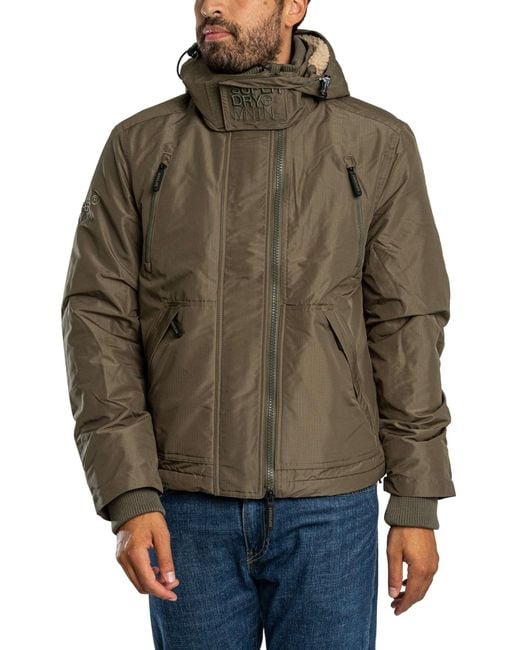 Superdry Brown Hooded Arctic Windcheater Jacket for men