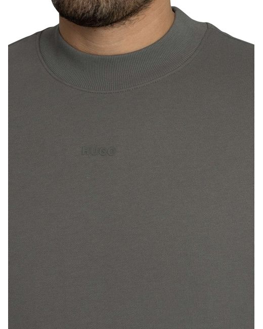 HUGO Gray Dapocrew Sweatshirt for men