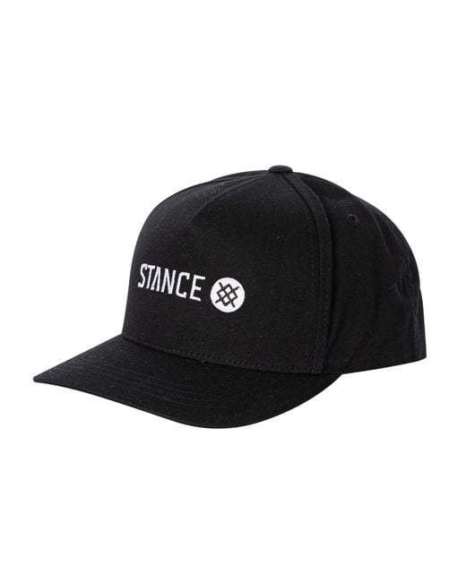 Stance Black Icon Snapback Cap for men
