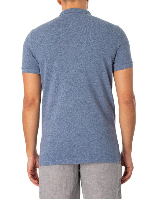 Superdry Blue Applique Classic Fit Polo Shirt for men