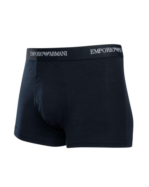 Emporio Armani Blue 3 Pack Trunks for men
