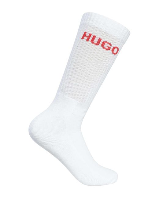 HUGO White 6 Pack Quarter Socks for men