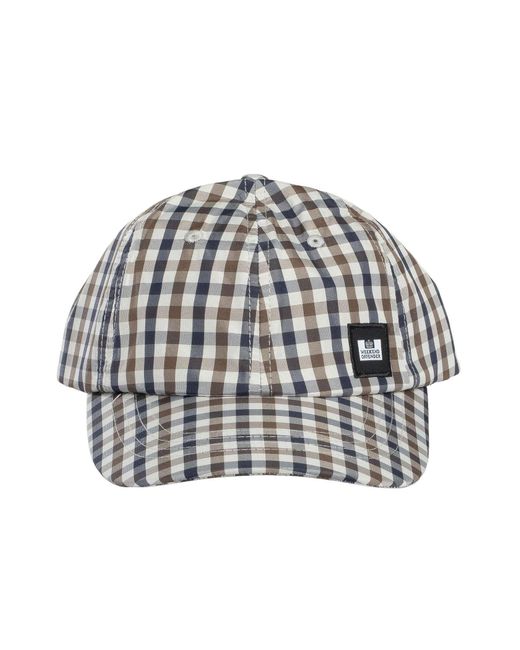 Weekend Offender Natural Mid House Check Cap for men