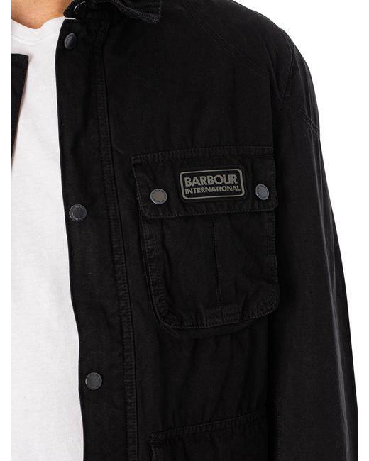 Barbour Black Barwell Casual Overshirt for men