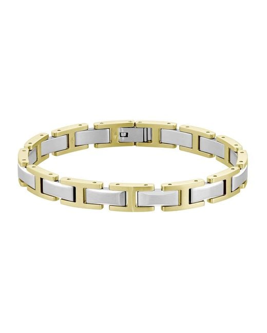 Boss Metallic H-link Cuff Logo Clasp for men