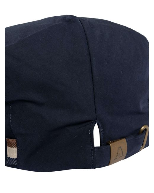 Aquascutum Blue Cotton Flat Cap for men
