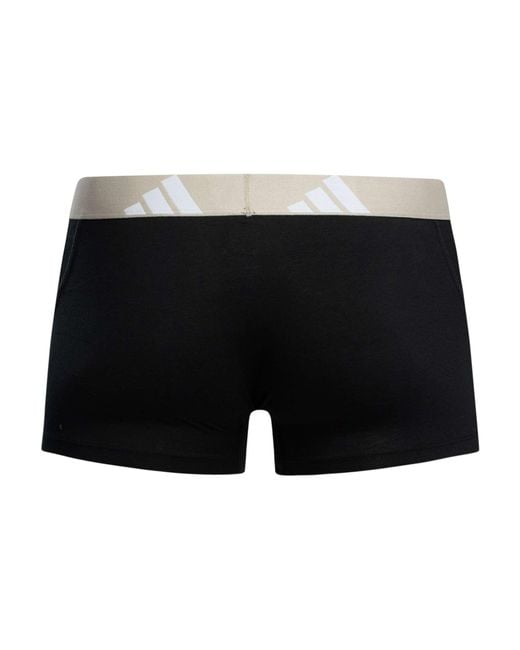 Adidas Black 5 Pack Active Flex Cotton Trunks for men