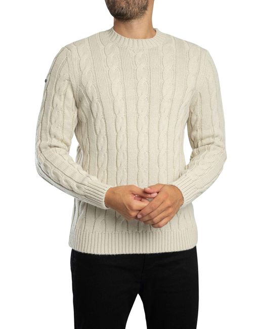 Superdry Natural Jacob Cable Jumper for men