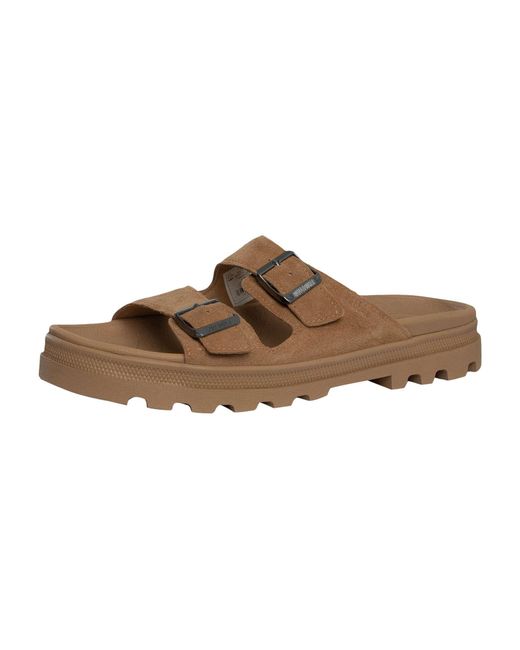 Palladium Brown Dunelite Riviera Suede Sandals for men