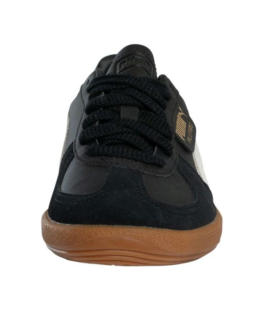 PUMA Black Palermo Leather Trainers for men