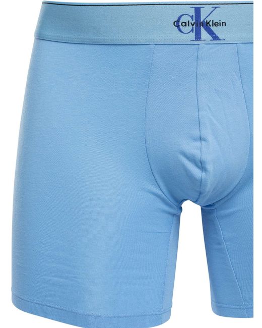 Calvin Klein Blue 3 Pack Graphic Monogram Boxer Briefs for men