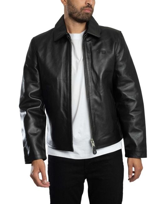 Schott Nyc Black Lc5100 Leather Jacket for men