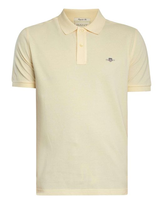 Gant Natural Regular Shield Pique Polo Shirt for men