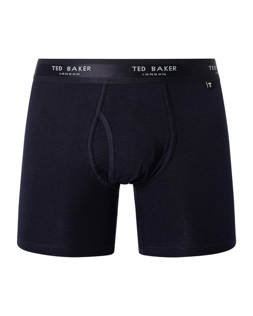 Ted Baker Blue 3 Pack Cotton Stretch Boxer Briefs for men
