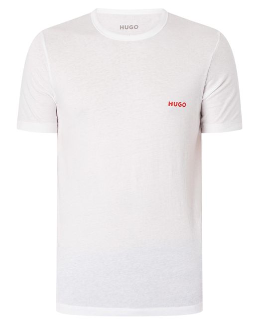 HUGO White 3 Pack Lounge T-shirts for men