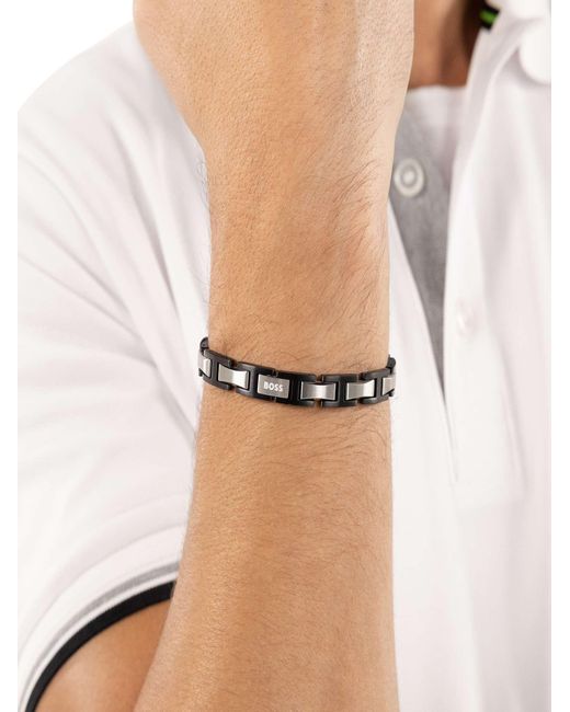 Boss Metallic Nolan H-link Bracelet for men
