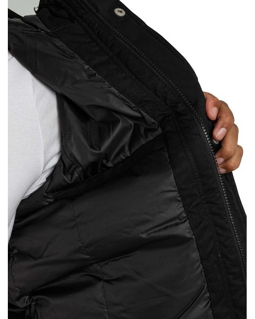 Jack & Jones Black Wolf Parka Jacket for men