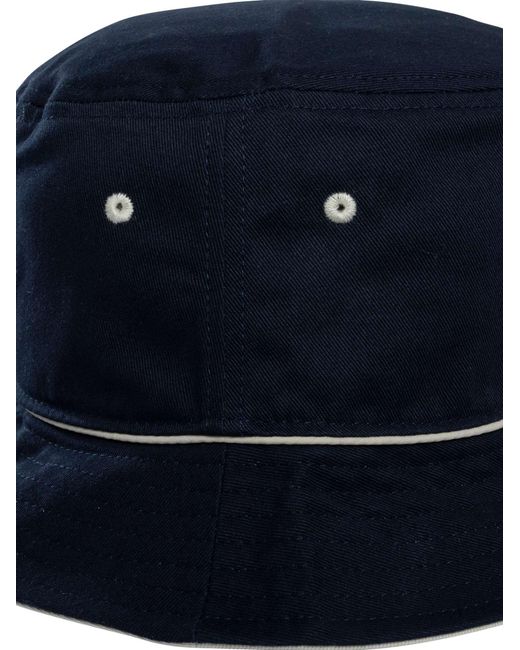 Lyle & Scott Blue Piped Bucket Hat for men