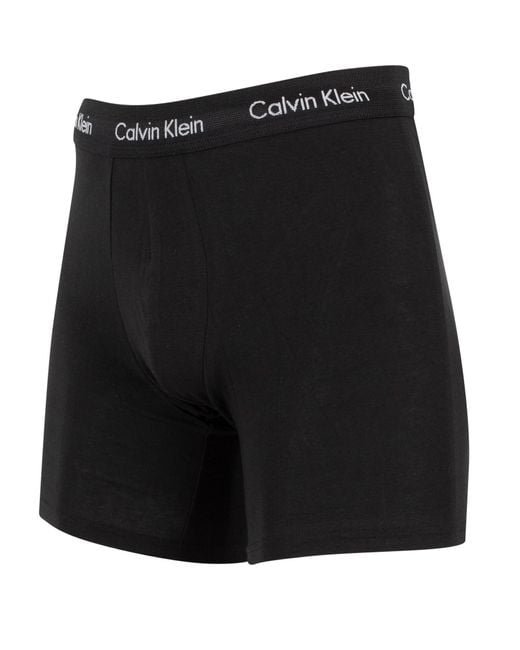 Calvin Klein Black 3 Pack Cotton Stretch Boxer Briefs for men