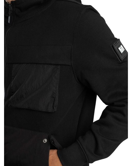 Weekend Offender Black Daponte Zip Hoodie for men