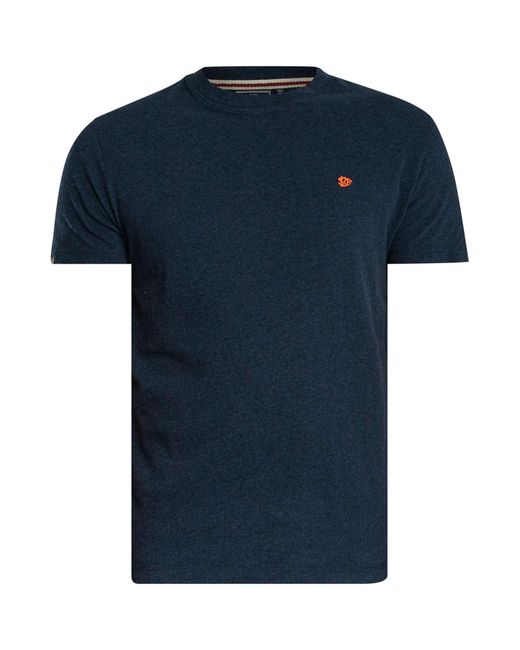 Superdry Blue Essential Sdc0 Logo Emb T-shirt for men