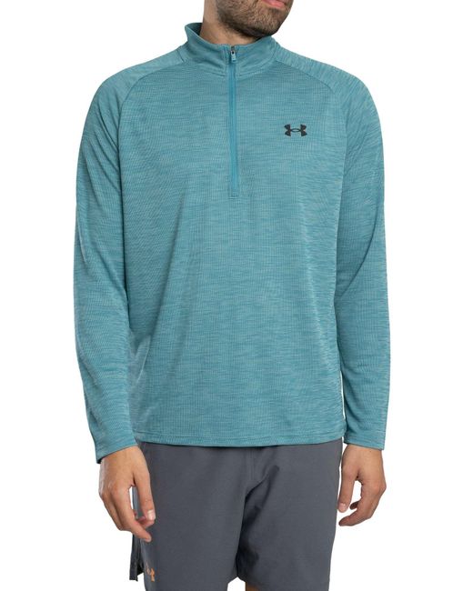Under Armour Blue Tech Textured Track Top for men