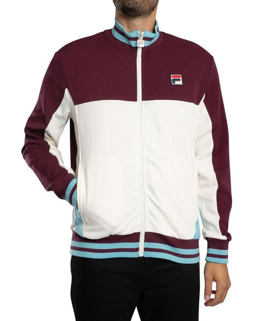 Fila Red Tiebreaker Funnel Neck Track Jacket for men