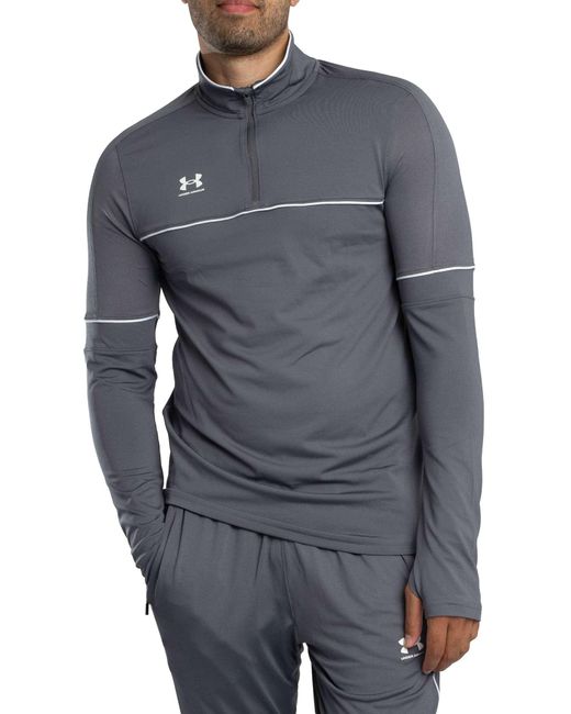 Under Armour Gray Challenger Training 1/4 Zip Jacket for men
