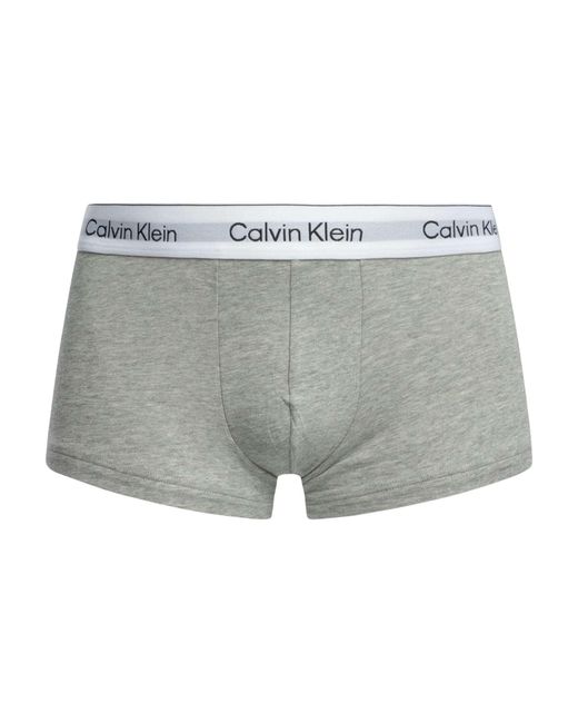 Calvin Klein Gray 3 Pack Icon Low Rise Trunks for men